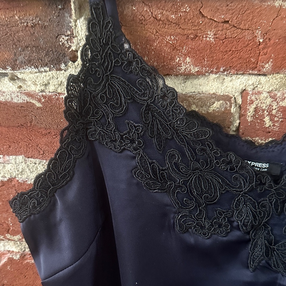 Vintage Y2K Inspired Express Lace Trim Satin Camisole